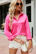 Tessa | Women's Satin Long Sleeve Blouse