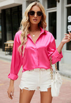 Tessa | Women's Satin Long Sleeve Blouse